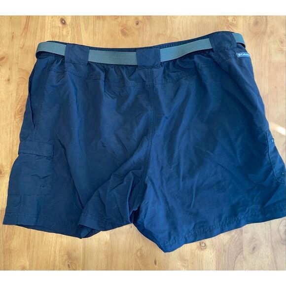 Columbia Womens XL Black Hiking Outdoor Shorts Elastic Waist Belted Nylon - Picture 6 of 9